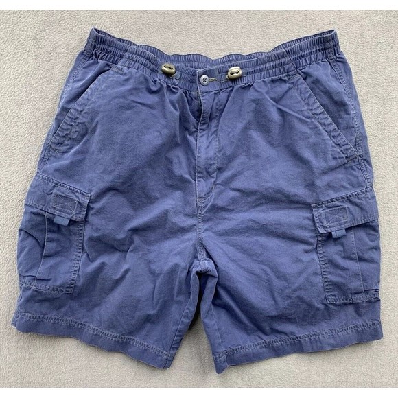 Evolution 2000 Cargo Shorts Mens Size 36 Blue Travel Outdoors Cotton Blend Art - Picture 1 of 12